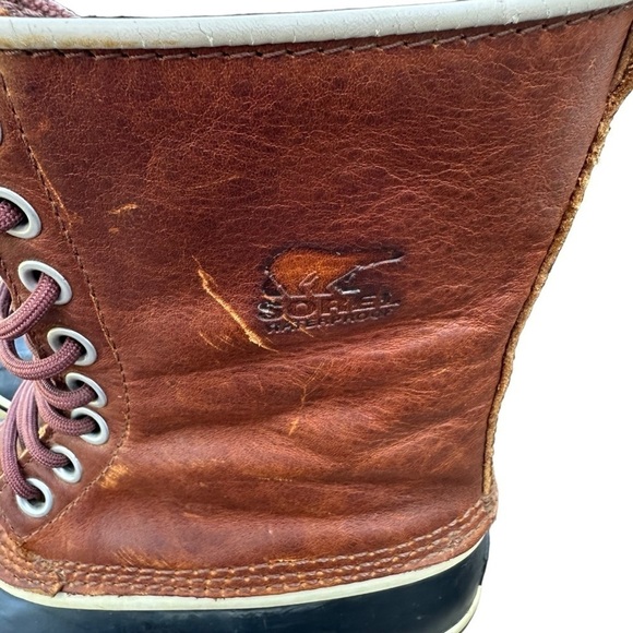 Sorel 1964 Premium Brown Leather Waterproof Duck Boots Women’s Size 8 - Picture 9 of 14